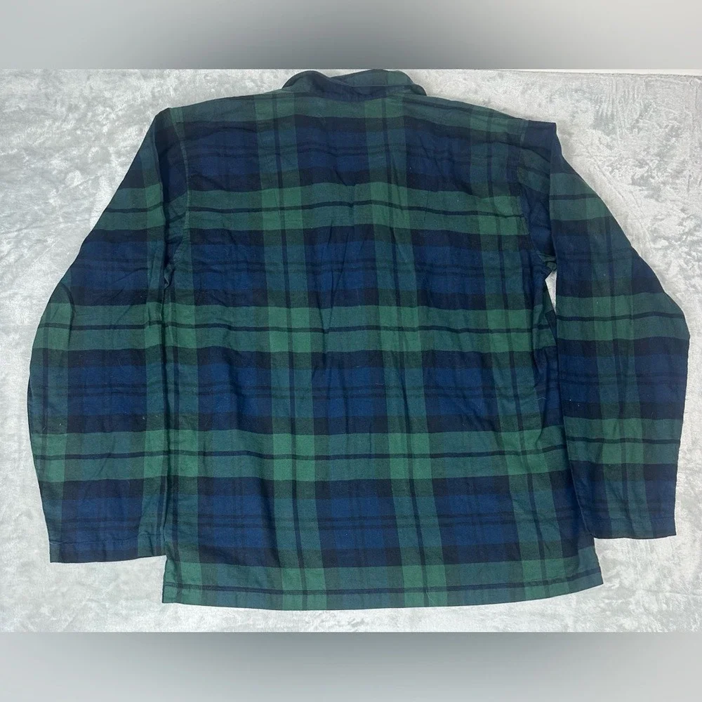 Polo Ralph Lauren‎ Flannel Long Sleeve Pajama Top Blackwatch Plaid Mens M Button
